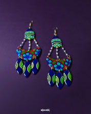 Mayoori chandbali earrings, displayed against a soft backdrop, with intricate detailing and a classic design that elevate their traditional charm and sophisticated elegance — Muselot.