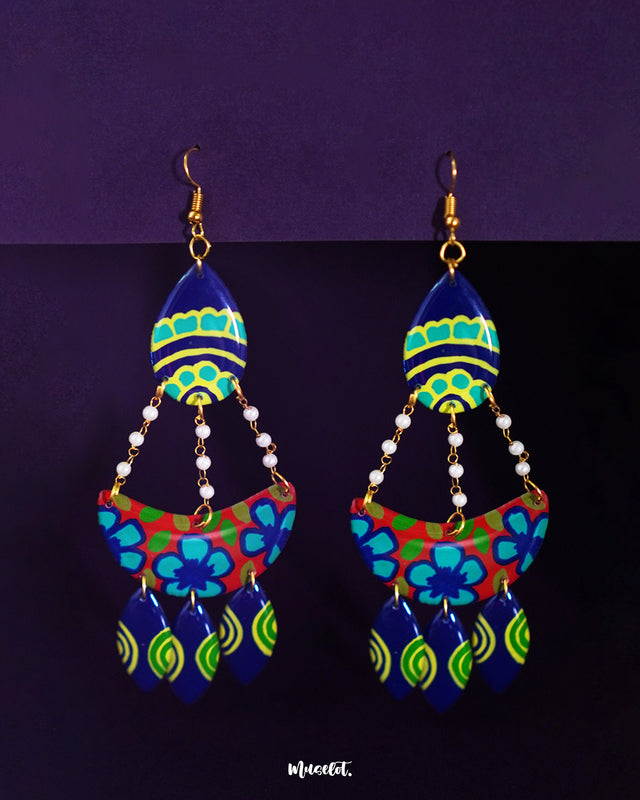 Mayoori chandbali earrings, set against a soft backdrop, with intricate designs and elegant detailing that capture a traditional yet modern charm, adding timeless sophistication to any look — Muselot.