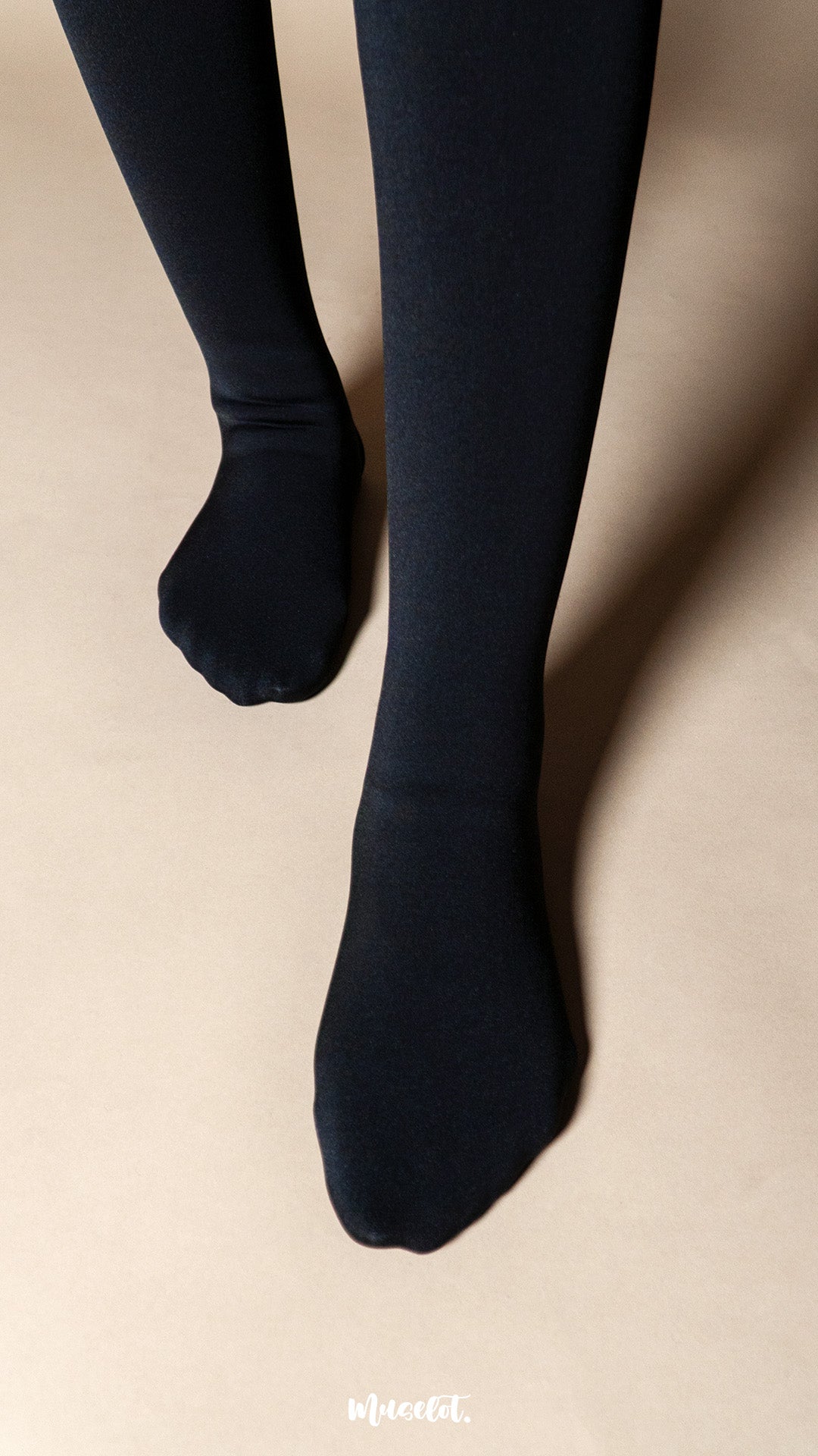 Knee-High Warm Furry Black Socks