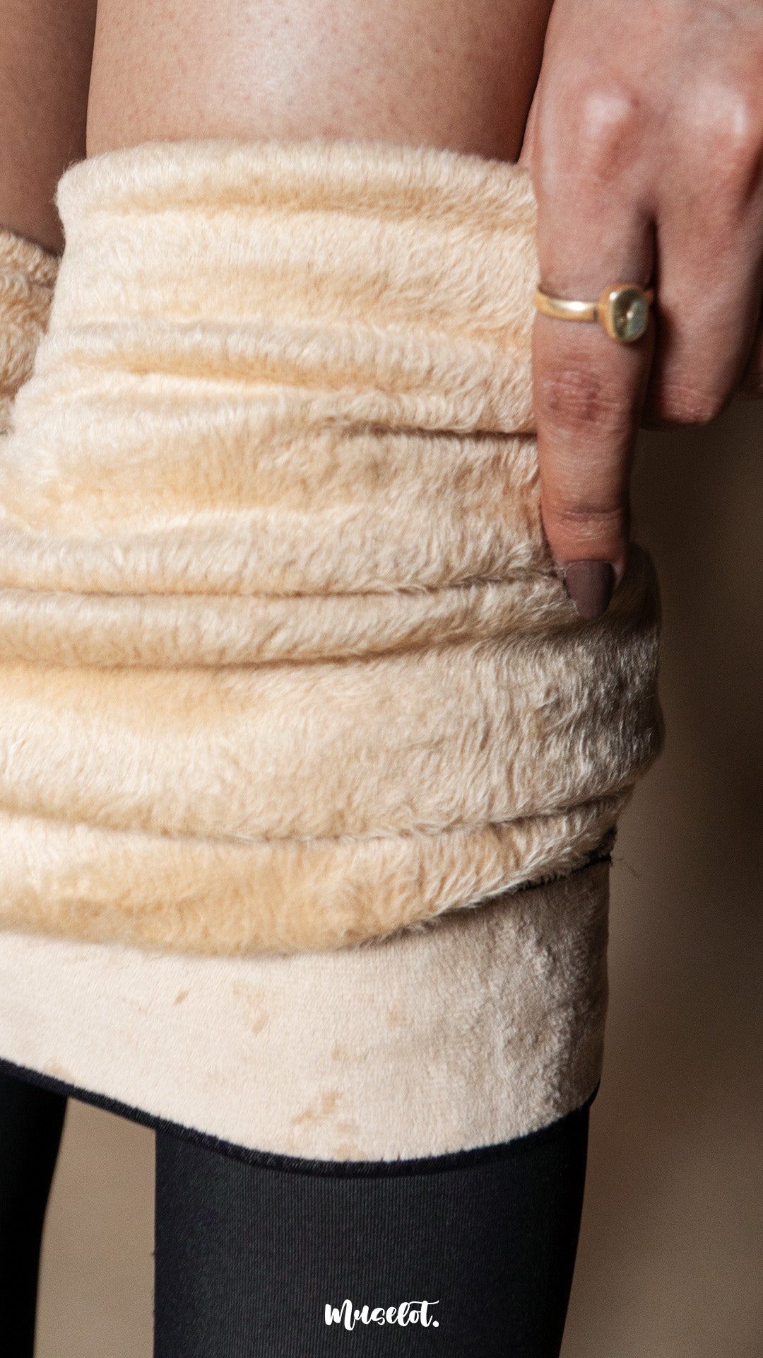 Sheer Fur-Lined Stockings