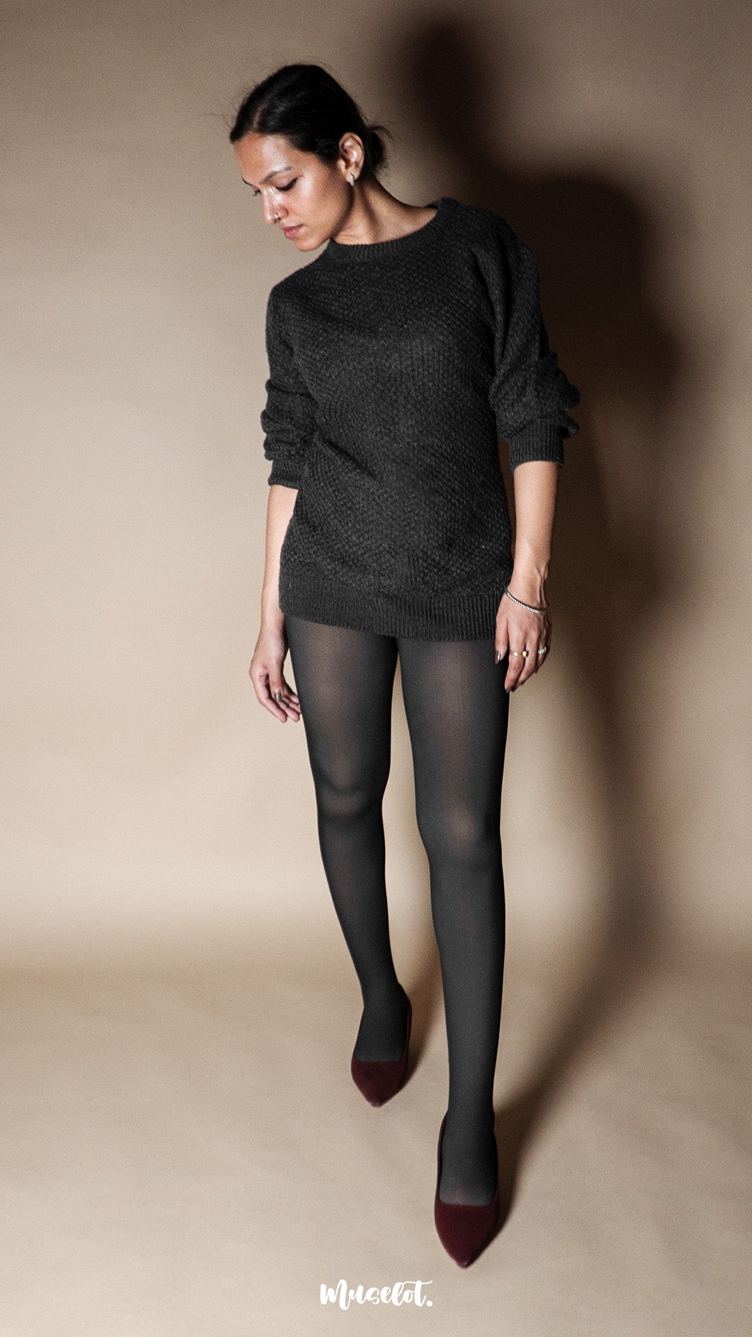 Sheer Fur-Lined Stockings
