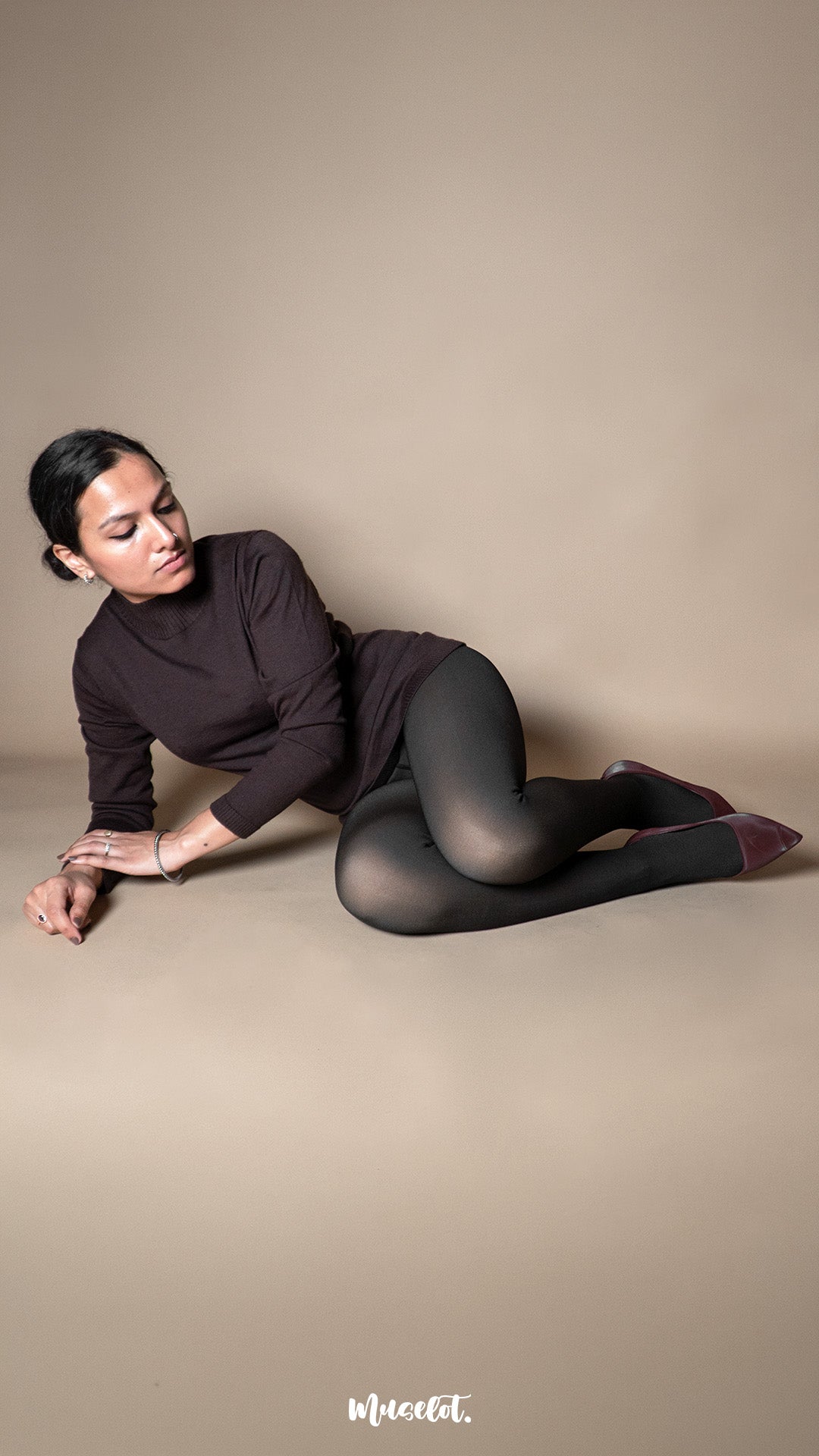Sheer Fleece-Lined Stockings
