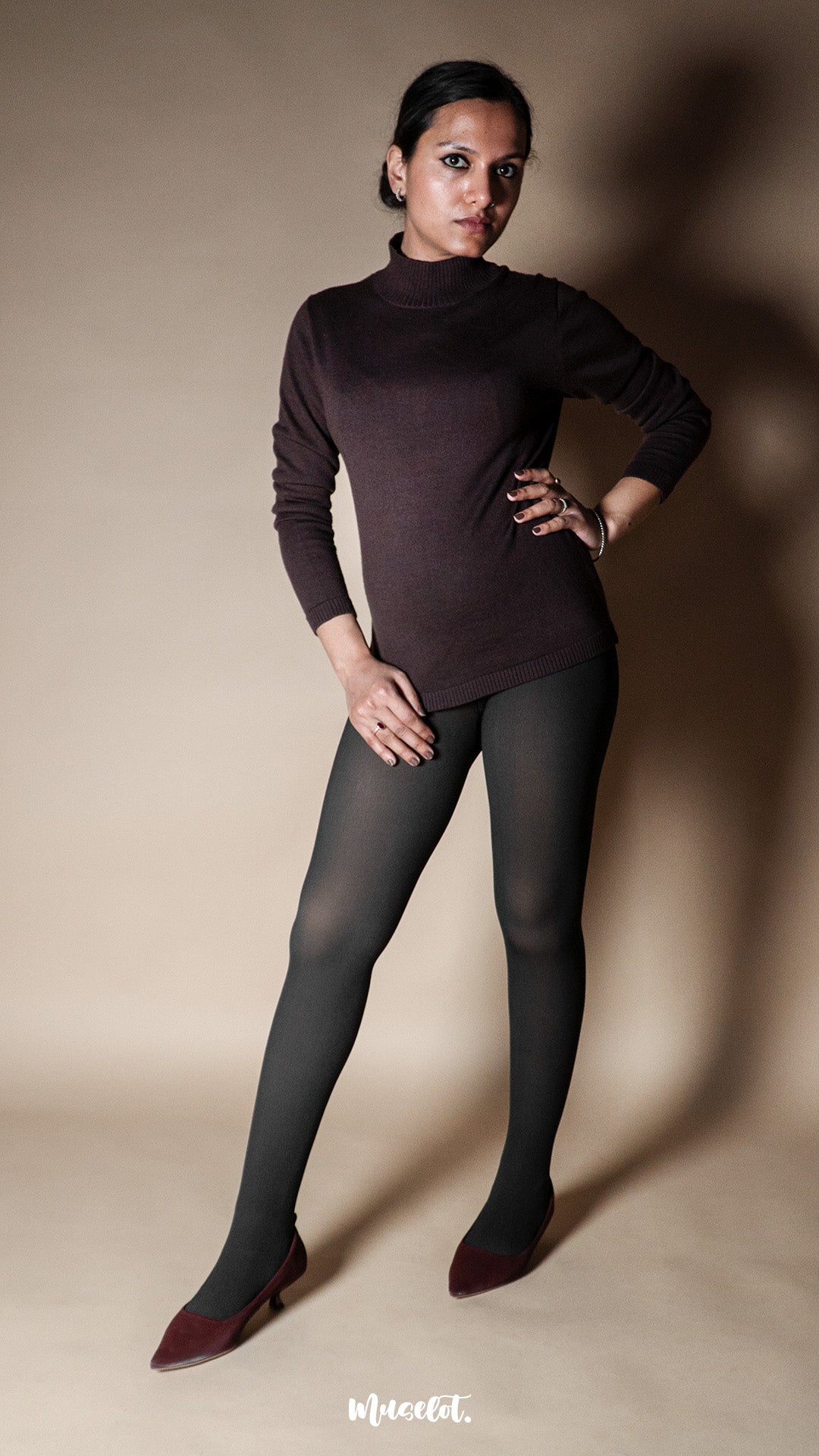 Sheer Fleece-Lined Stockings