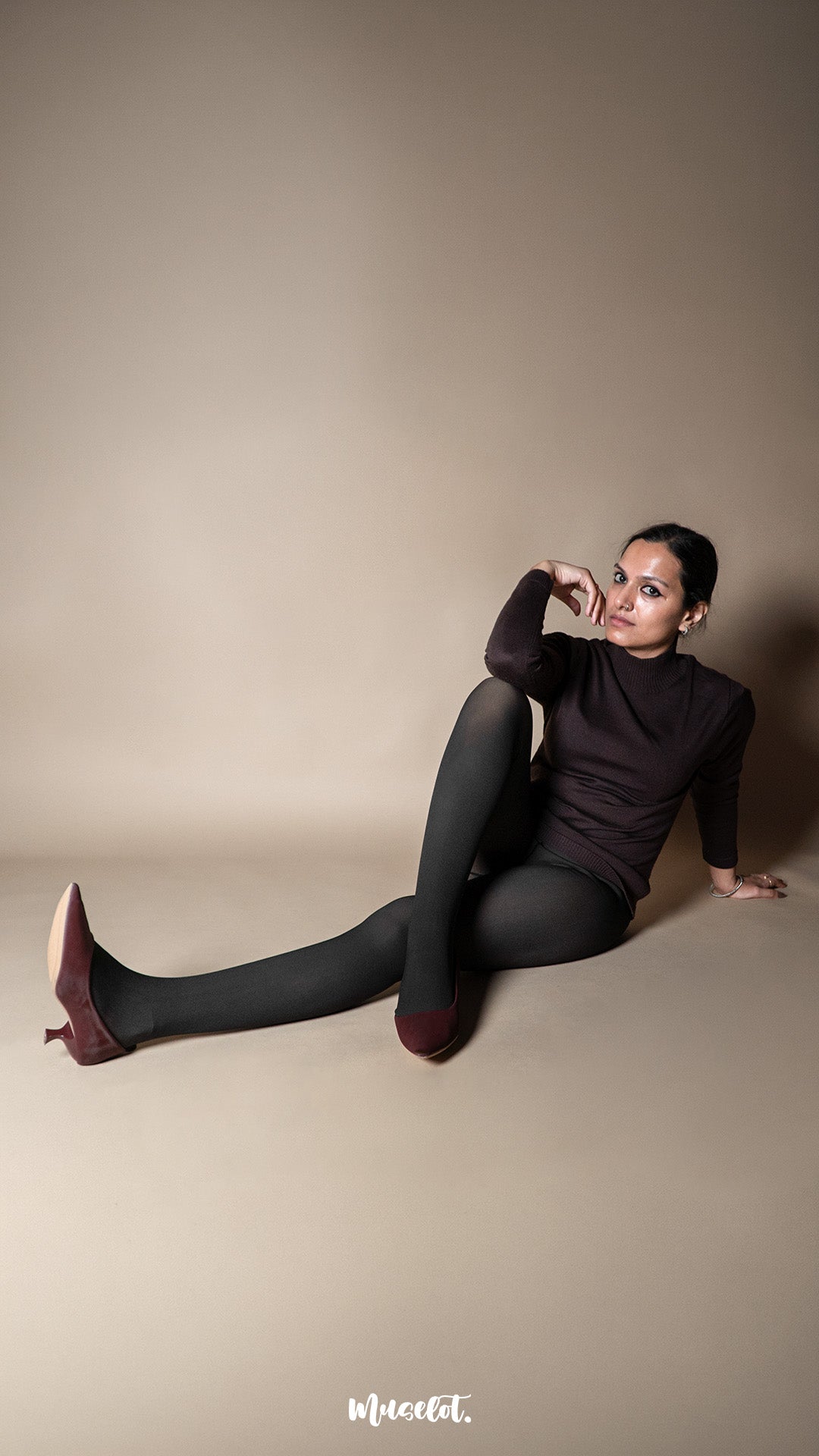 Sheer Fleece-Lined Stockings