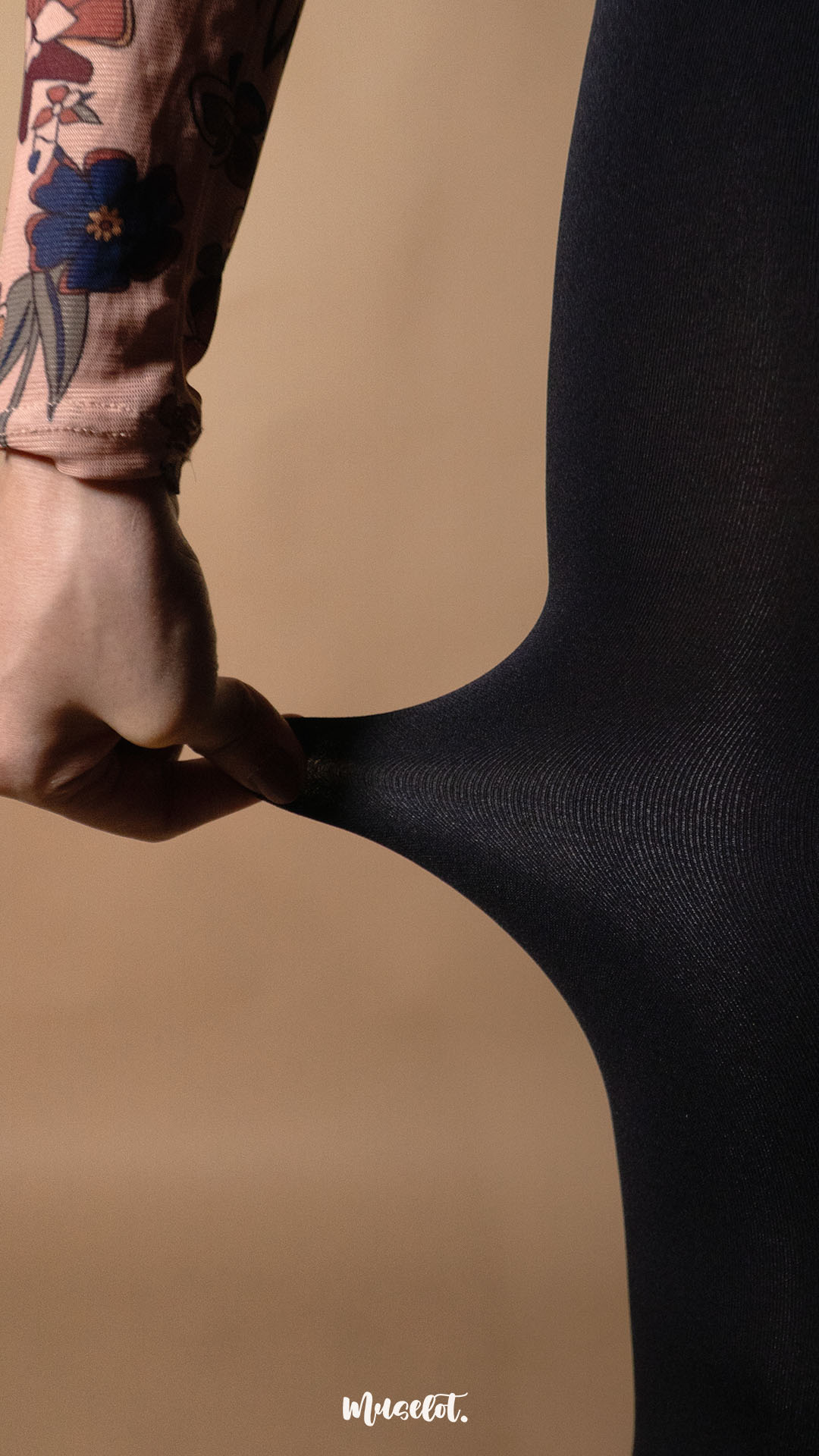 Semi Opaque Tear Proof Black Stockings