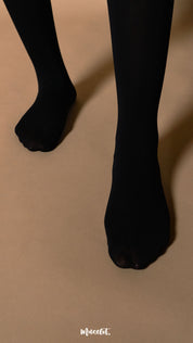 Semi Opaque Tear Proof Black Stockings