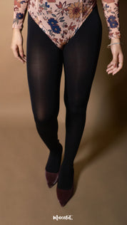 Semi Opaque Tear Proof Black Stockings