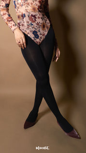 Semi Opaque Tear Proof Black Stockings