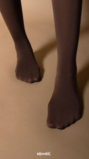 Semi Opaque Tear Proof Dark Brown Stockings