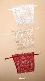 Lacy Mockers Pack of 3 – White, Beige, Maroon
