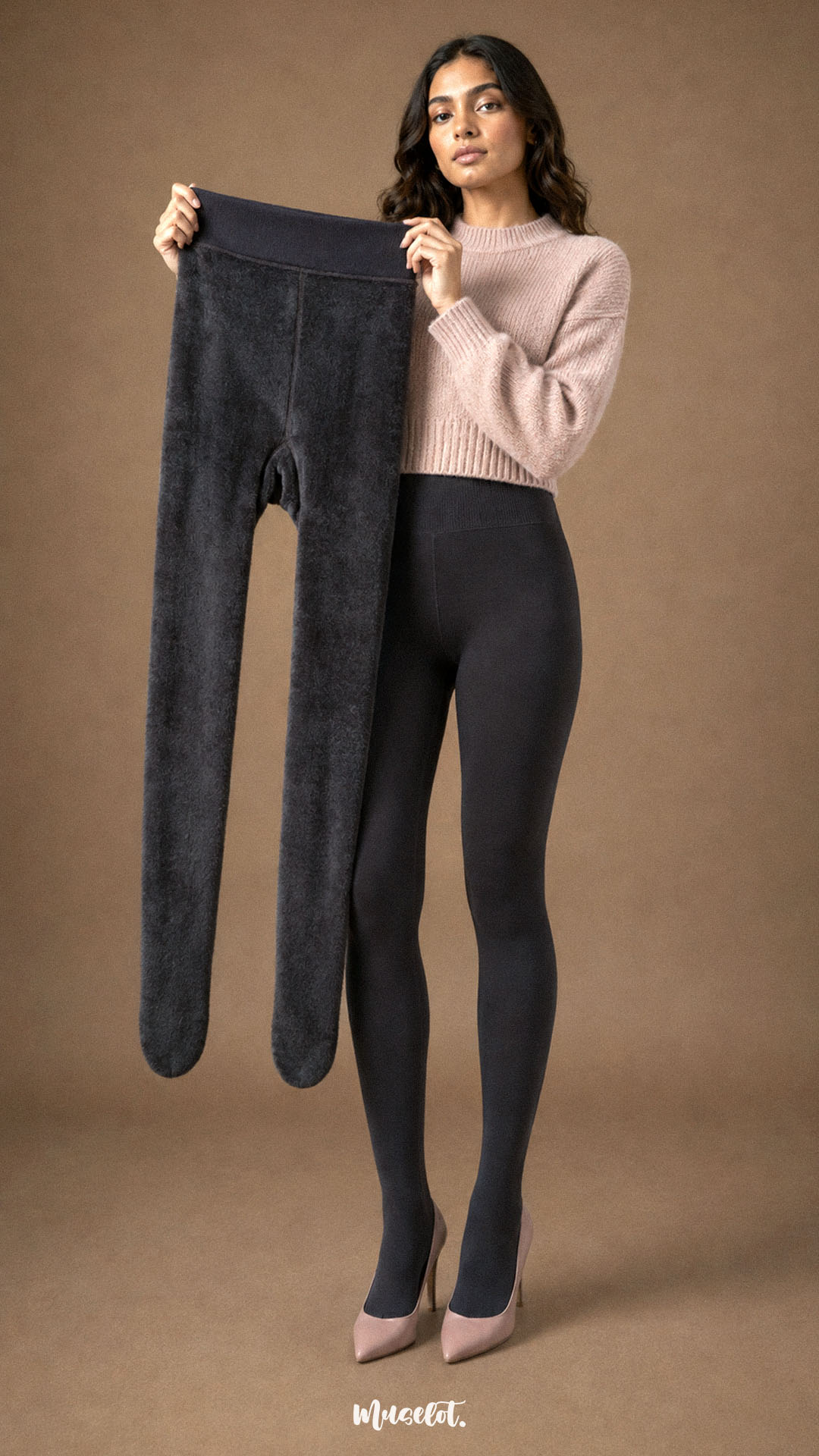 Furry Bliss Winter Warm Fur-Lined Stockings