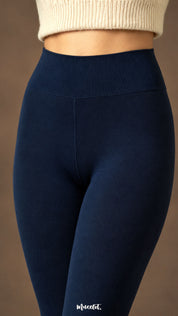 Furry Bliss Navy blue Warm Stockings