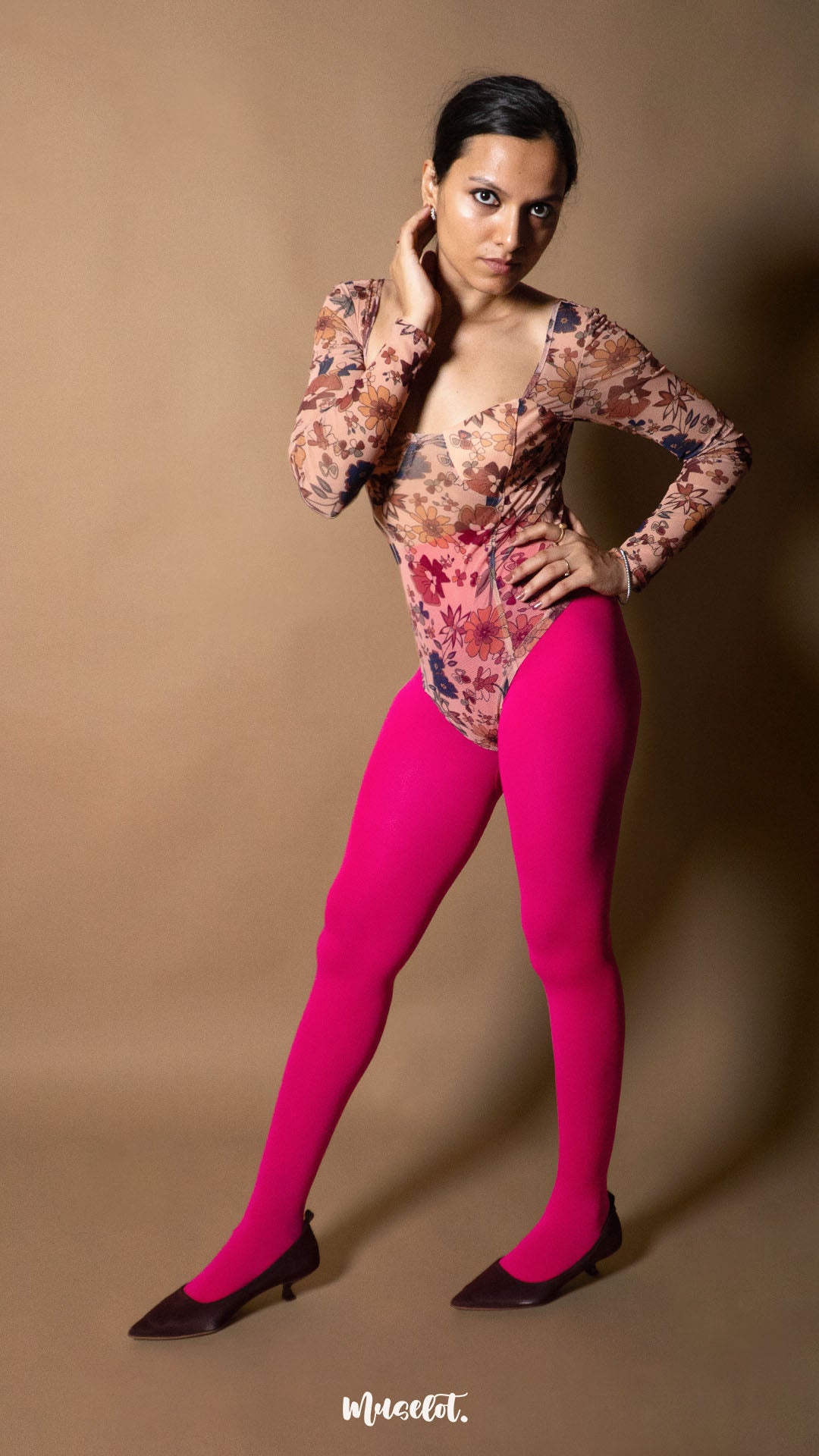 Semi Opaque Tear Proof Hot Pink Stockings
