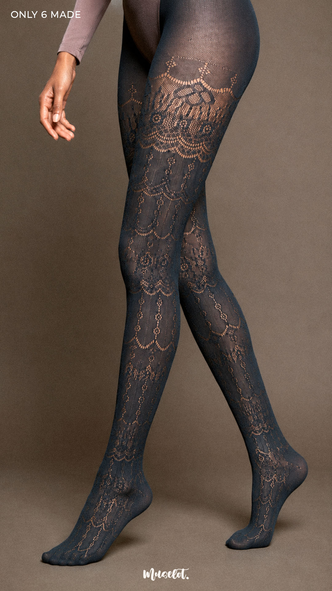 Majestic Ornate Designer Lace Stockings