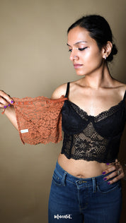 Cappuccino Brown - Lace Mockers
