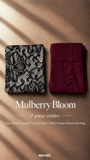 Mulberry Bloom - Layered Designer Stockings