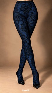 Moonlit Bloom - Layered Designer Stockings