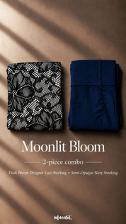 Moonlit Bloom - Layered Designer Stockings
