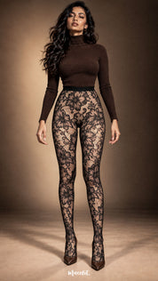 Golden Bloom - Layered Designer Stockings