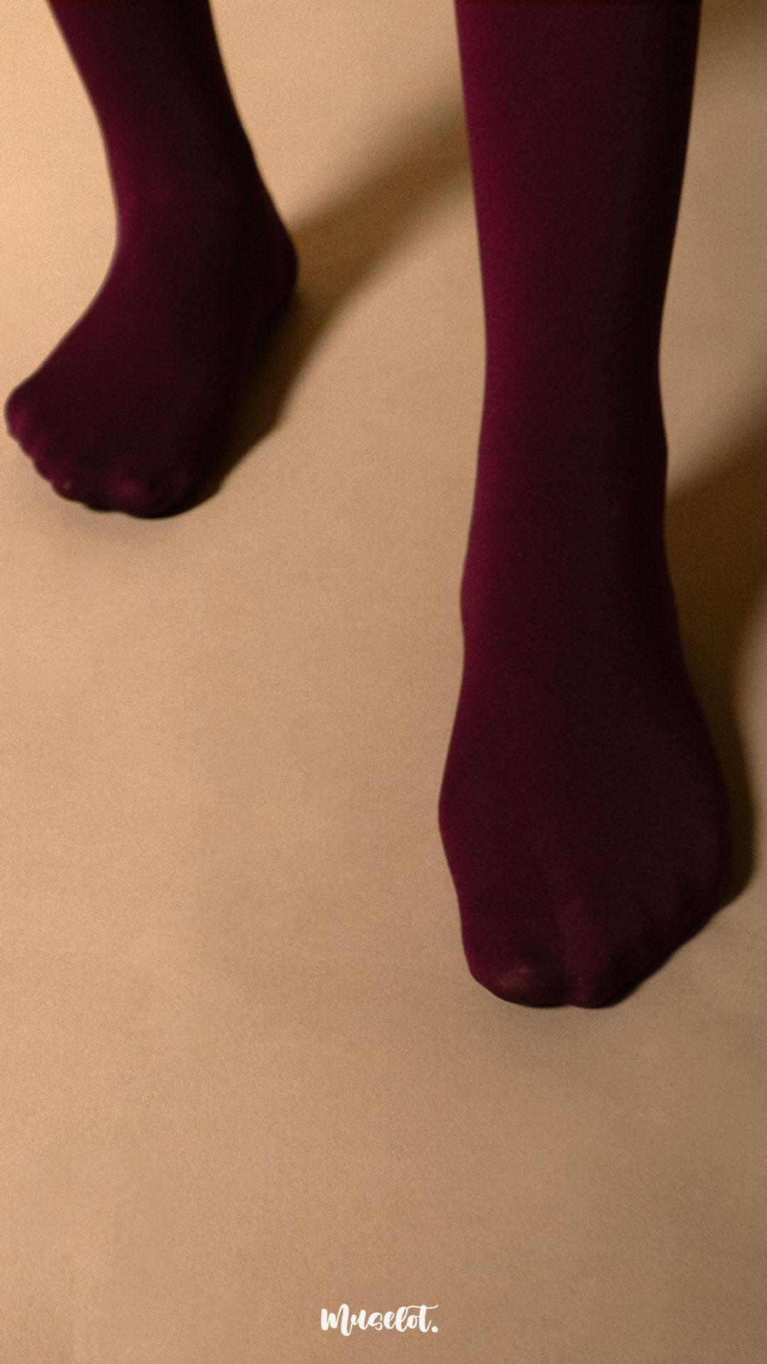 Semi Opaque Tear Proof Maroon Stockings