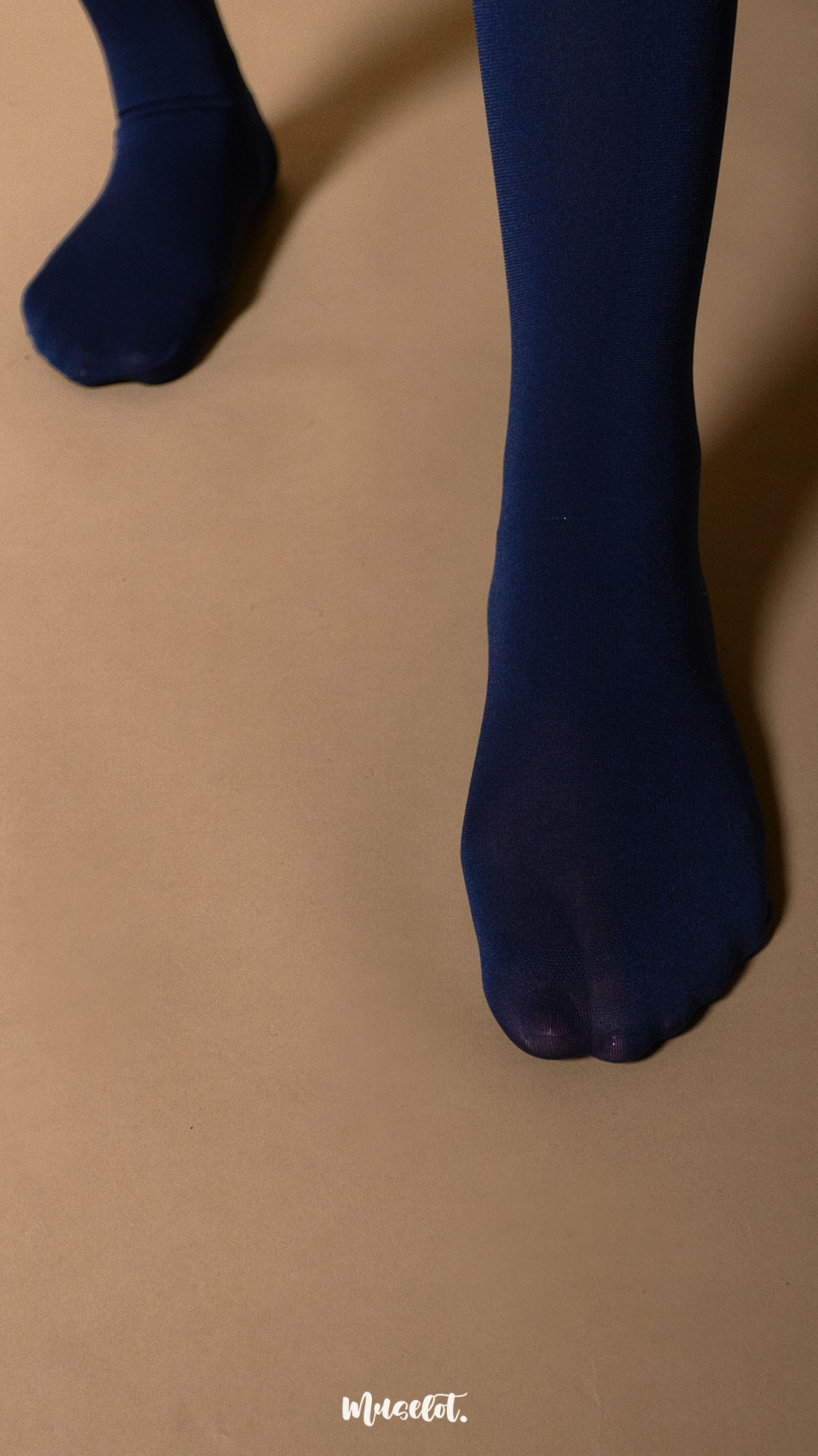 Semi Opaque Tear Proof Navy Blue Stockings