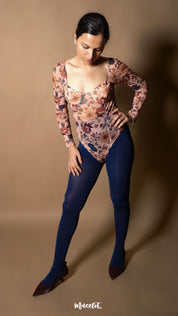 Semi Opaque Tear Proof Navy Blue Stockings