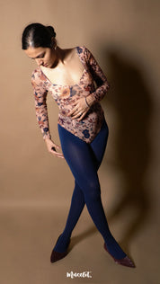 Semi Opaque Tear Proof Navy Blue Stockings