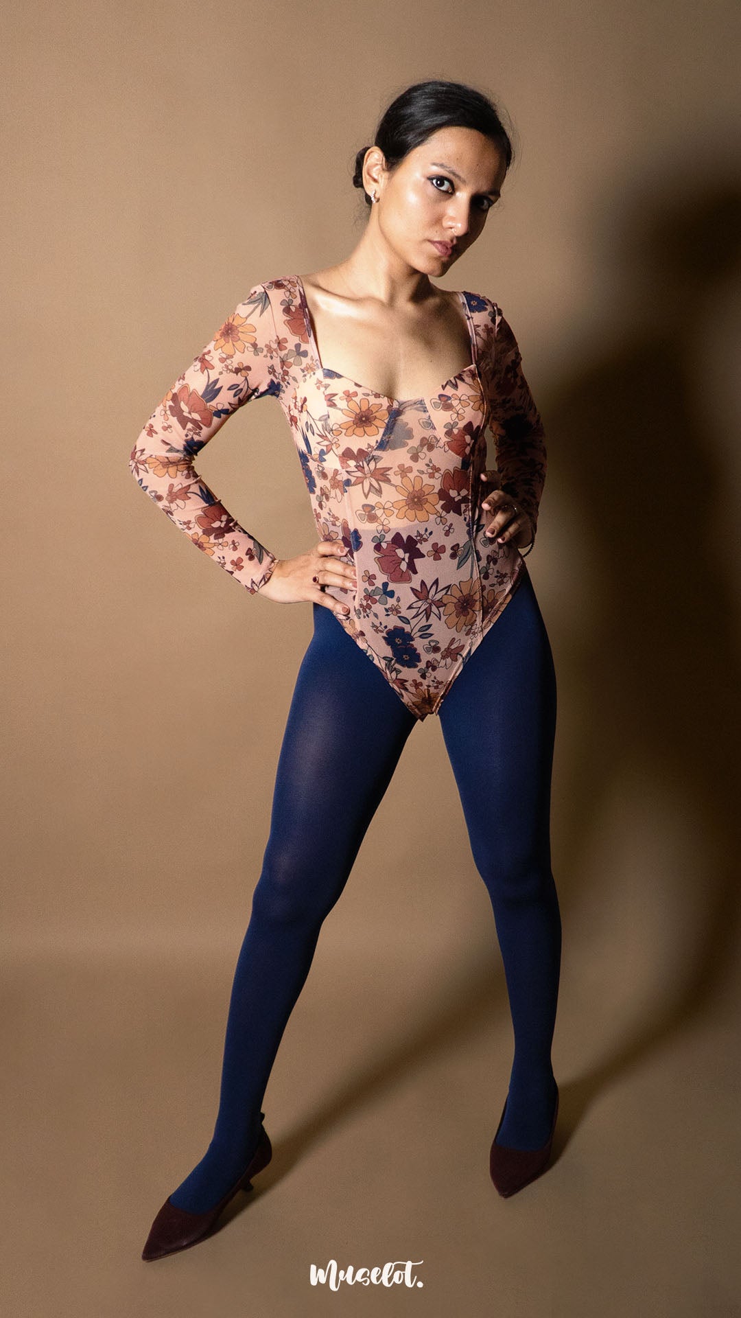 Semi Opaque Tear Proof Navy Blue Stockings