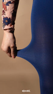 Semi Opaque Tear Proof Navy Blue Stockings