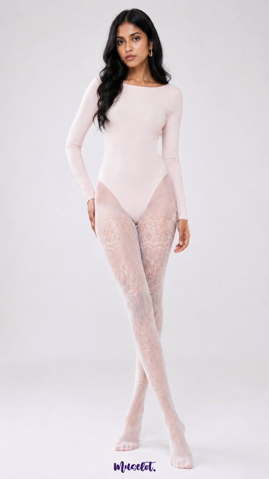 Majestic Ornate Designer Lace Stockings