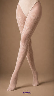Pearl Ornate Designer Lace Stockings