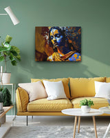 Radha in Krishna's Hue modern art canvas