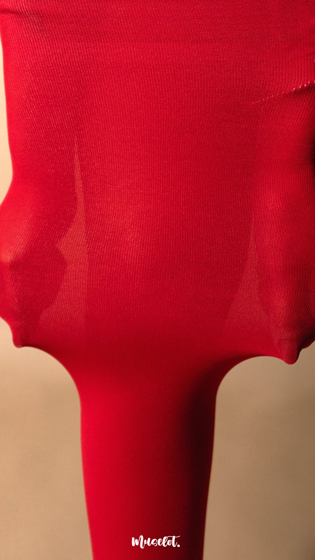 Semi Opaque Tear Proof Red Stockings