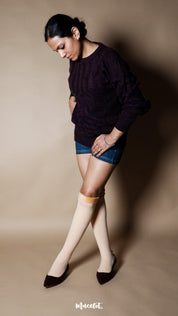 Knee-High Warm Furry Skin Socks