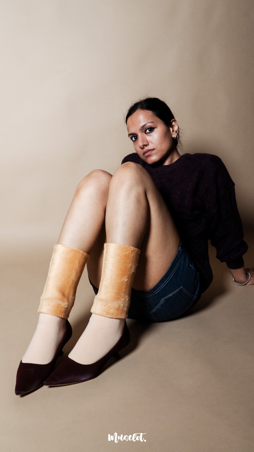 Knee-High Warm Furry Skin Socks