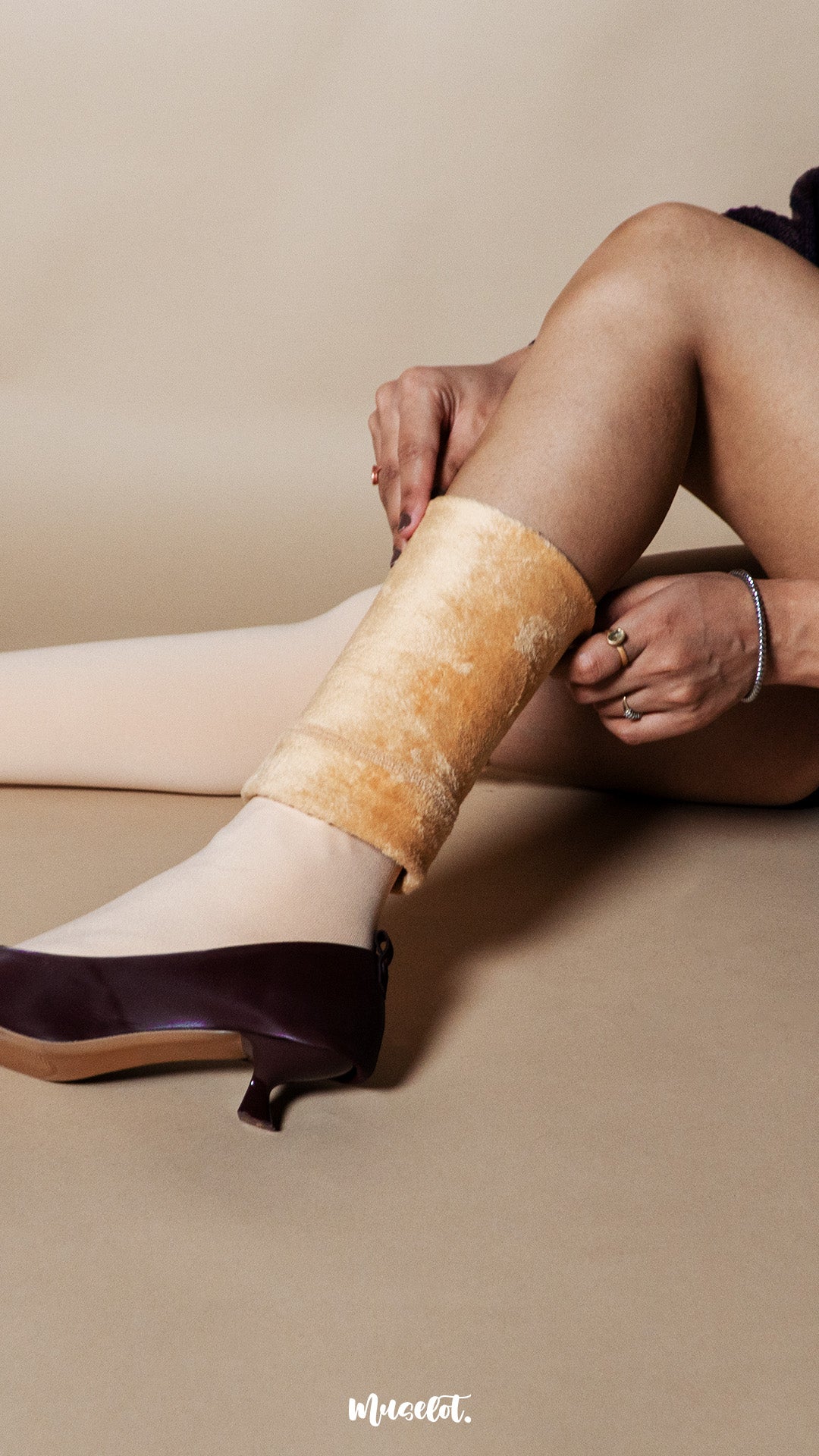 Knee-High Warm Furry Skin Socks