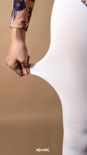 Semi Opaque Tear Proof White Stockings