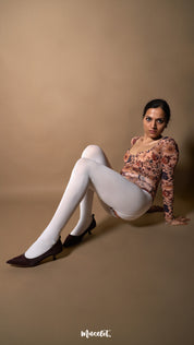 Semi Opaque Tear Proof White Stockings