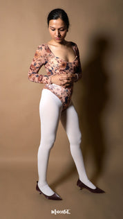 Semi Opaque Tear Proof White Stockings