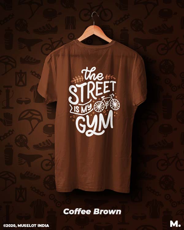 The street is my gym printed t shirts