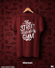The street is my gym printed t shirts