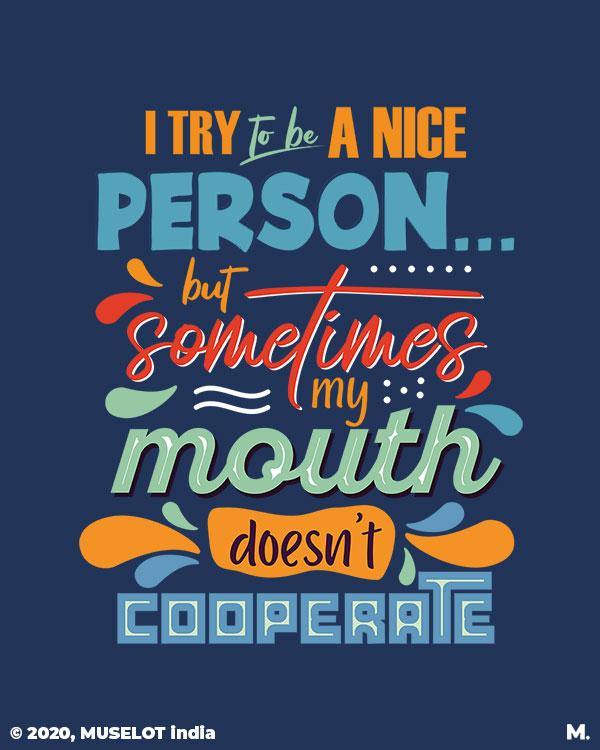 Printed hoodies - It's my mouth, not me  - Muselot