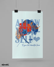 Allow yourself to grow illustrated posters at Muselot