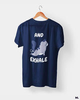And exhale printed t shirt