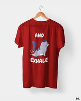 And exhale printed t shirt