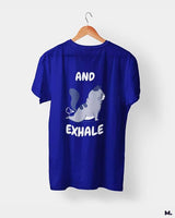 And exhale printed t shirt