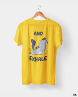 And exhale printed t shirt