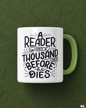 Printed mugs - A reader lives 1000 lives  - MUSELOT