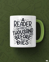 Readers lives 1000 lives printed mugs