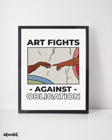 Art fights against obligation posters